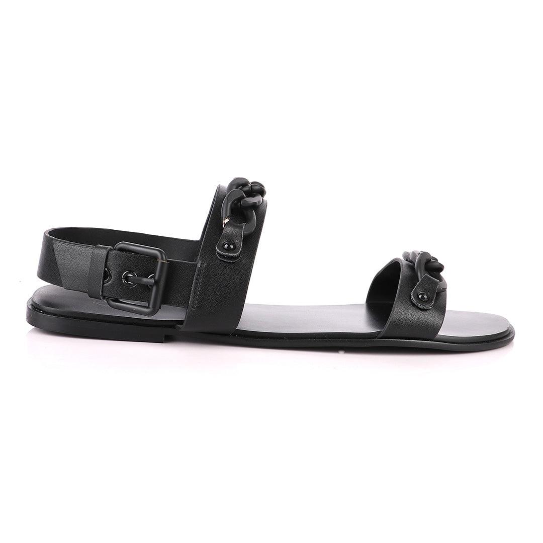 Giuseppe Zanotti Black Chain Sandal - Obeezi