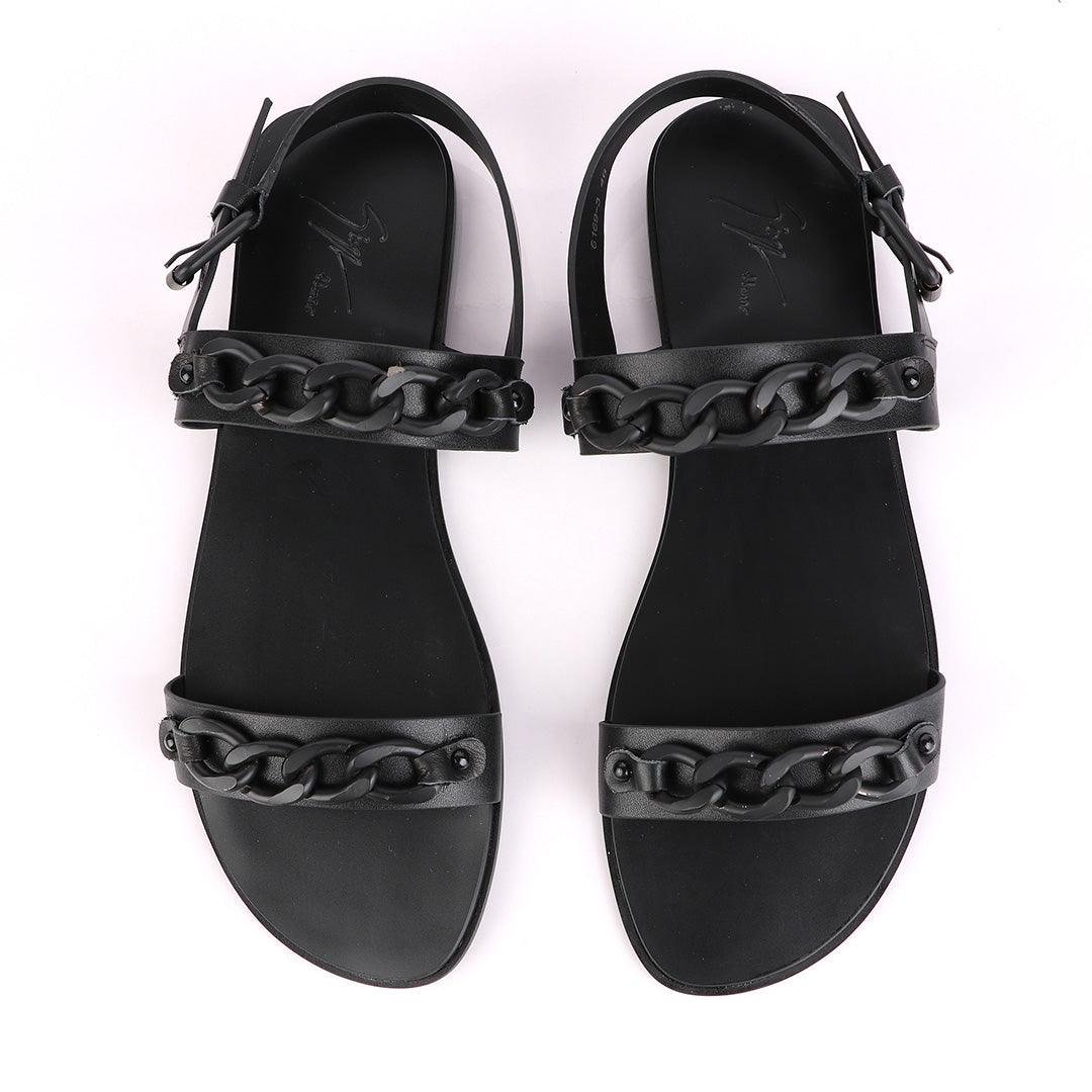 Giuseppe Zanotti Black Chain Sandal - Obeezi
