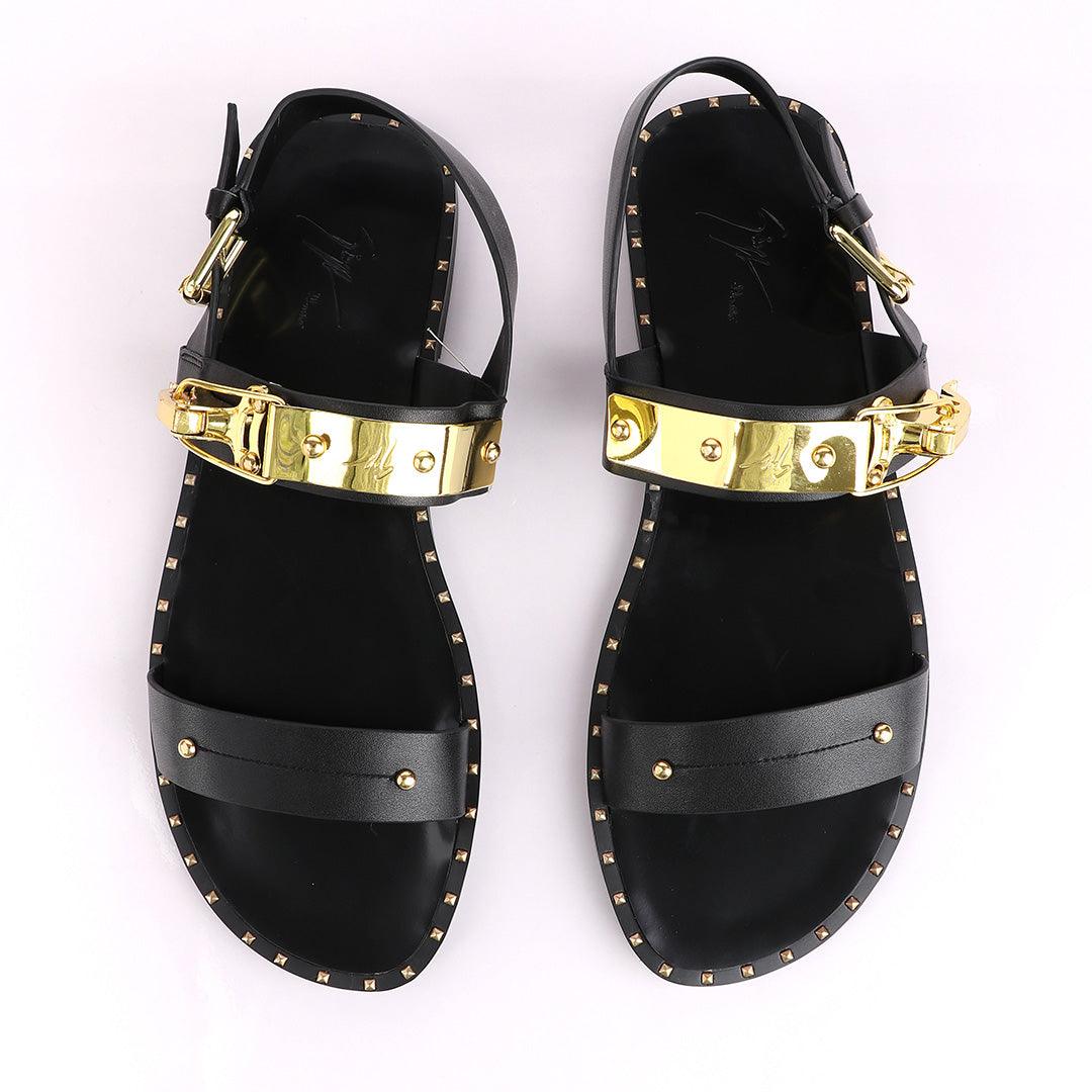 Giuseppe Zanotti Black Clasp Fastening Sandal - Obeezi