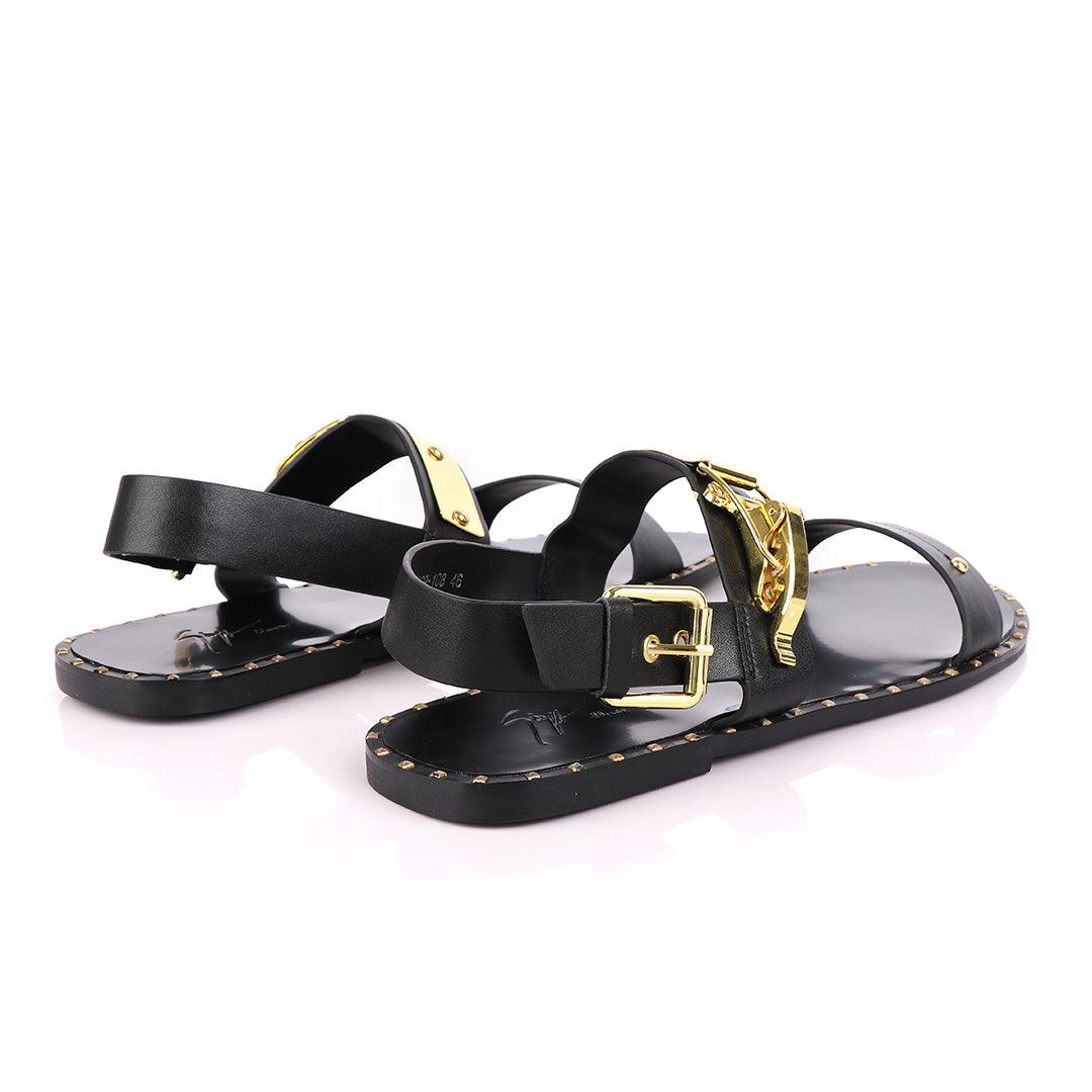 Giuseppe Zanotti Black Clasp Fastening Sandal - Obeezi