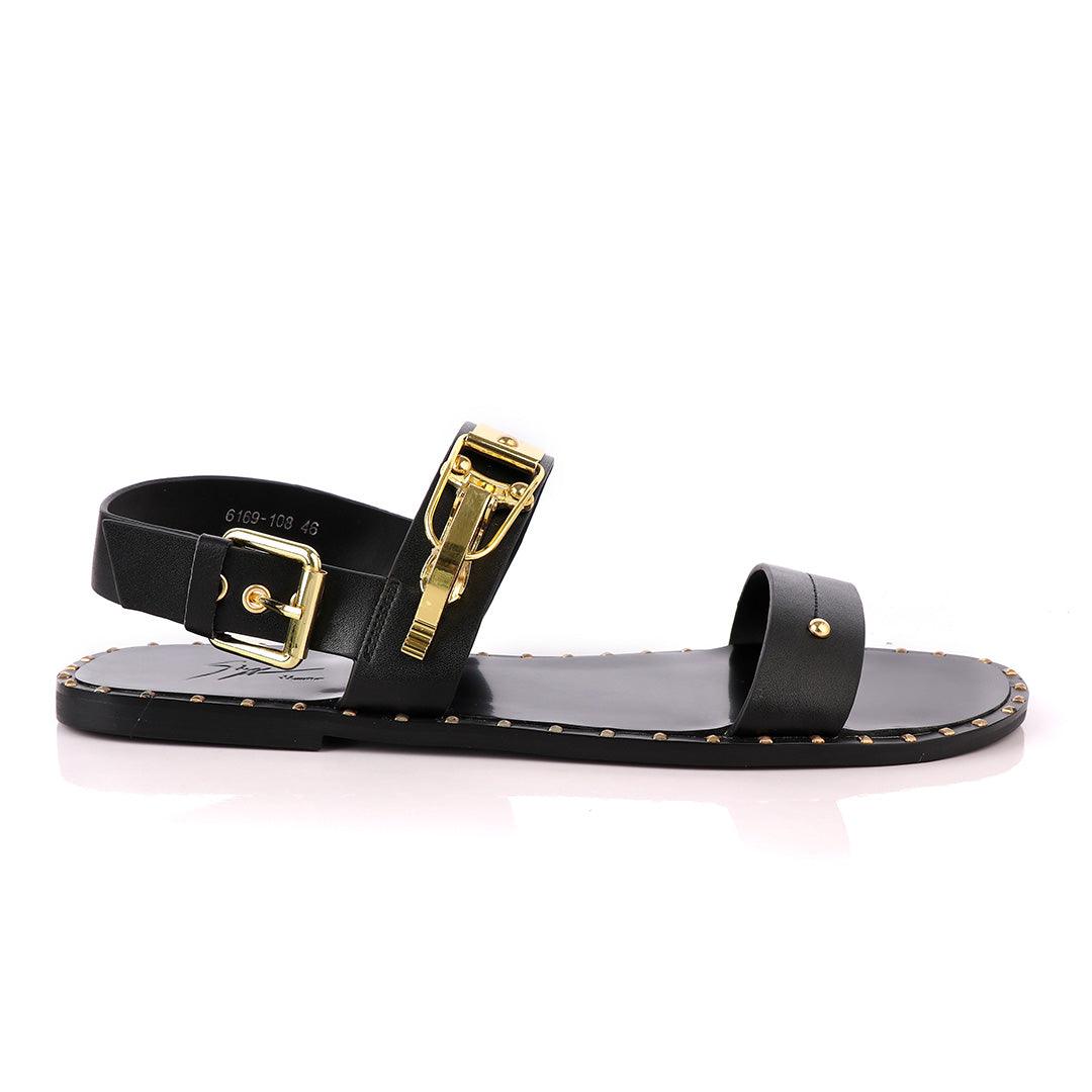 Giuseppe Zanotti Black Clasp Fastening Sandal - Obeezi
