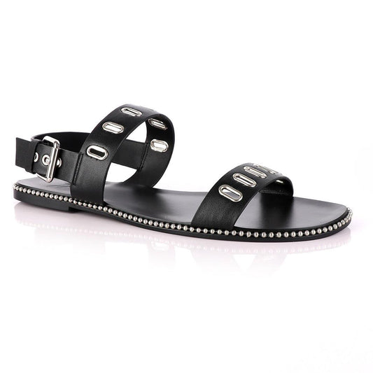 Giuseppe Zanotti Black Rander Trap Leather Sandal - Obeezi