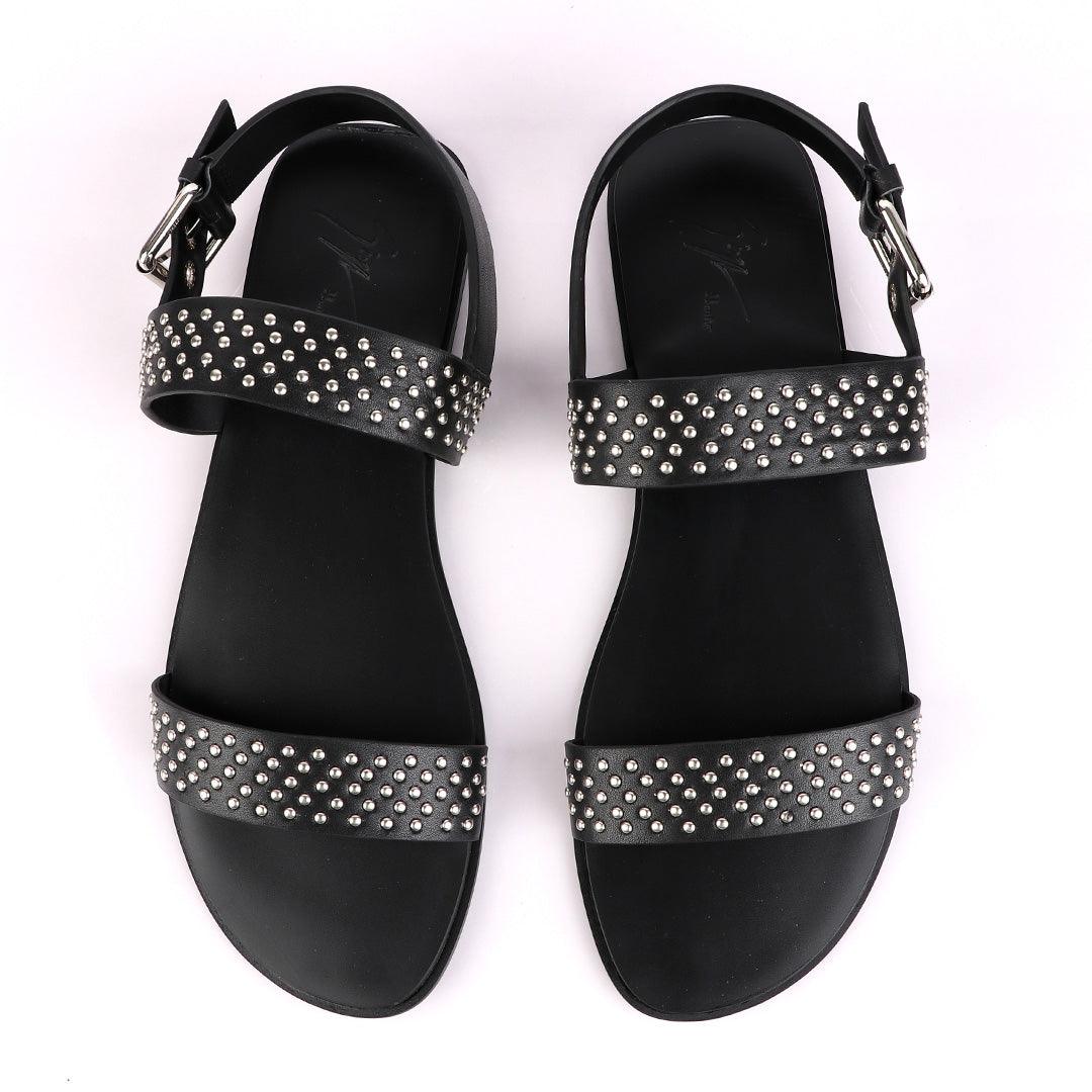 Giuseppe Zanotti Black studded Zak Sandal - Obeezi