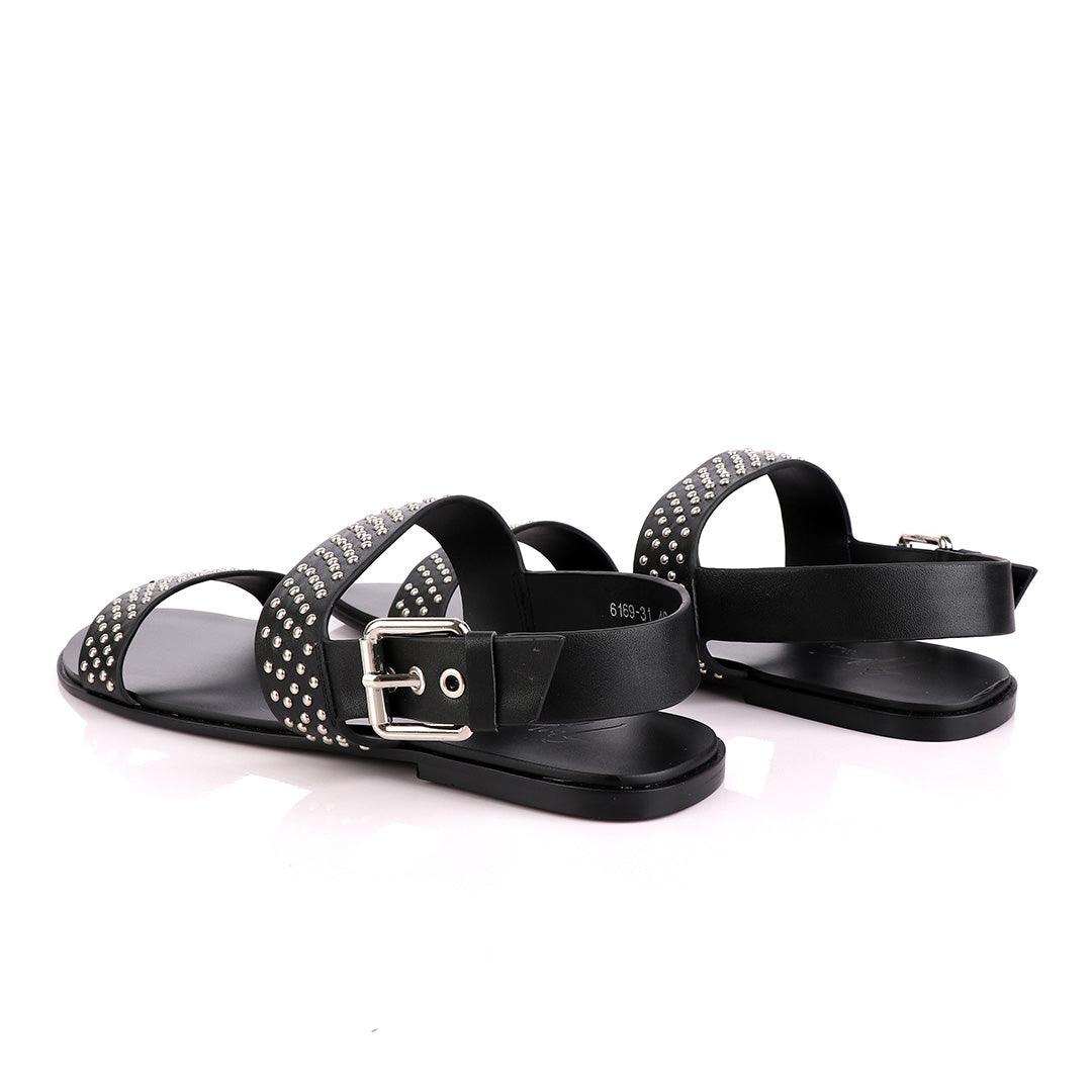 Giuseppe Zanotti Black studded Zak Sandal - Obeezi