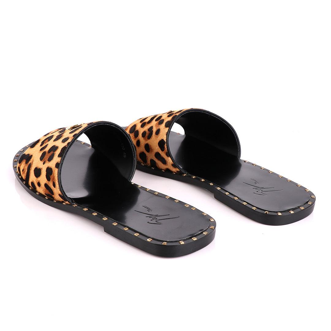 Giuseppe Zanotti Brown Animal Slippers - Obeezi