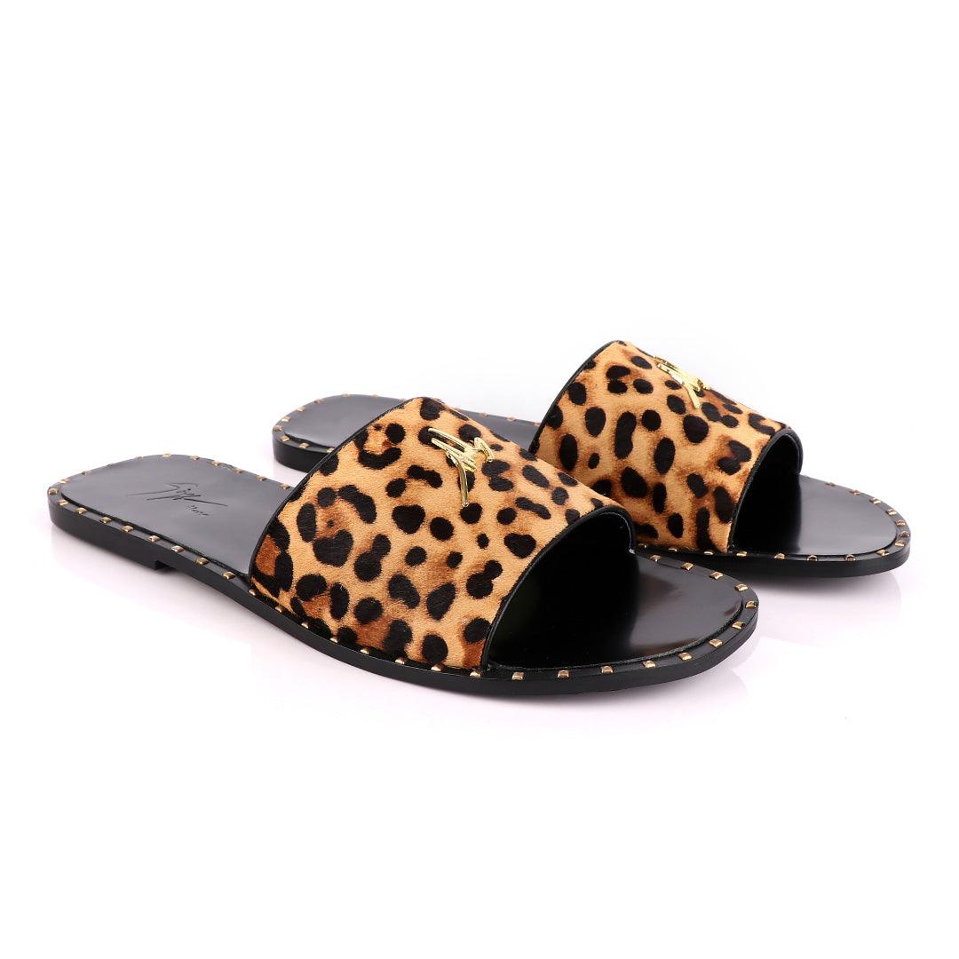 Giuseppe Zanotti Brown Animal Slippers - Obeezi