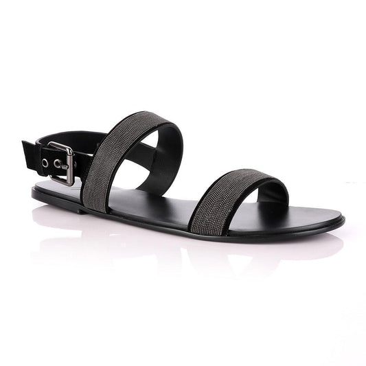 Giuseppe Zanotti Crystal Silver Studded Sandals - Obeezi