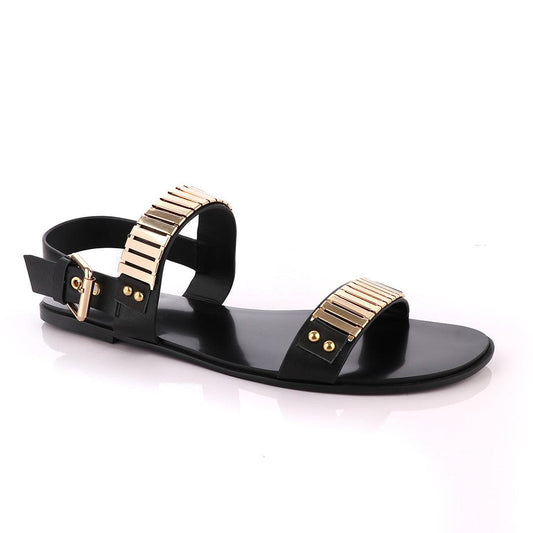 Giuseppe Zanotti Gold Figaro Double Strap Sandals - Obeezi