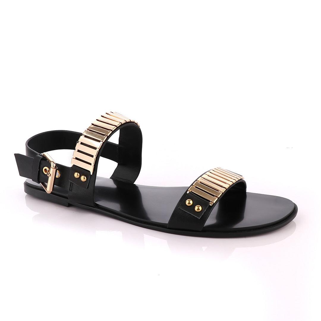 Giuseppe Zanotti Gold Figaro Double Strap Sandals - Obeezi