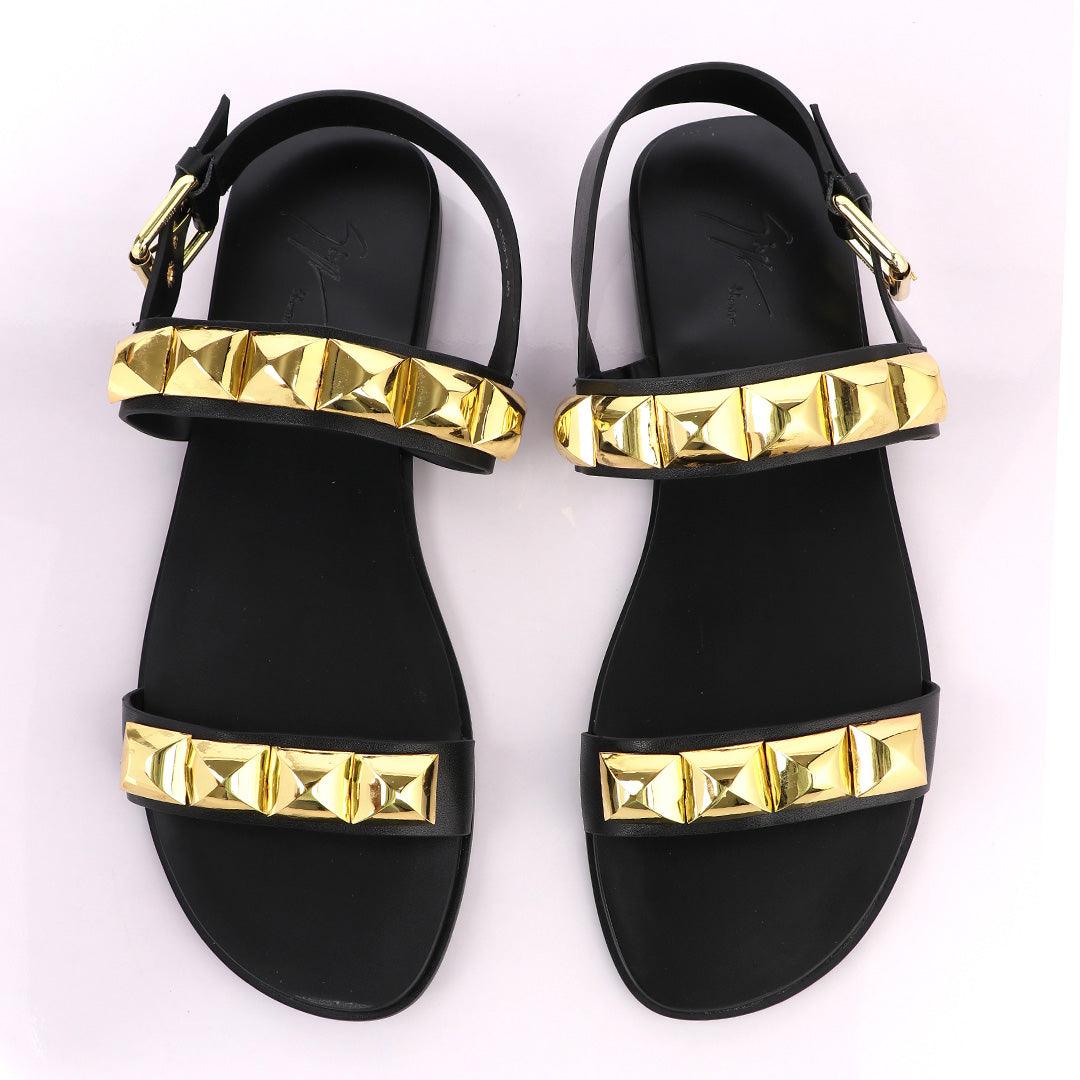 Giuseppe Zanotti Gold Gomzak Studded Sandal - Obeezi