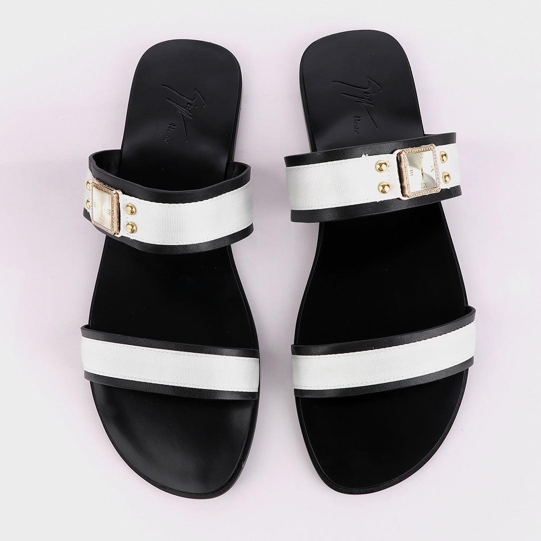 Giuseppe Zanotti Watch Strap Leather Slippers - Obeezi