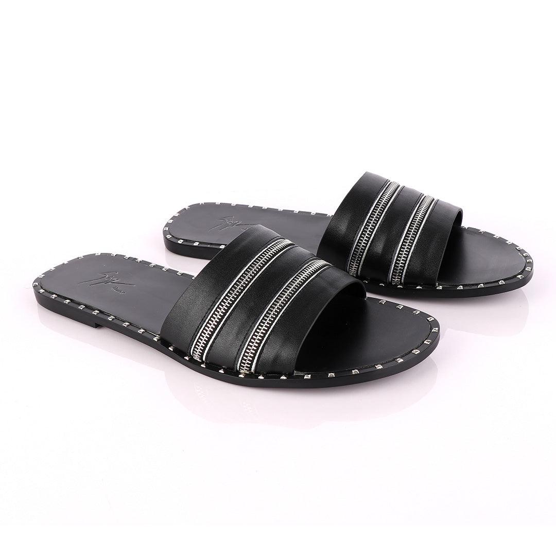 Giuseppe Zanotti Zip Detail Slide Sandals - Obeezi
