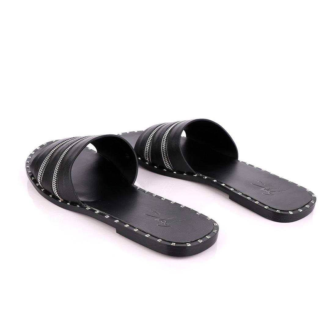 Giuseppe Zanotti Zip Detail Slide Sandals - Obeezi