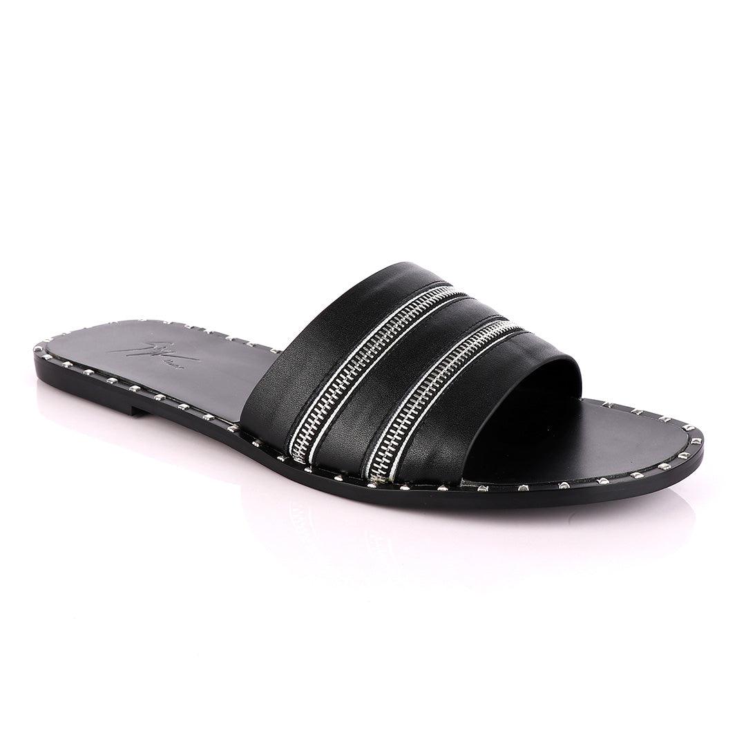 Giuseppe Zanotti Zip Detail Slide Sandals - Obeezi