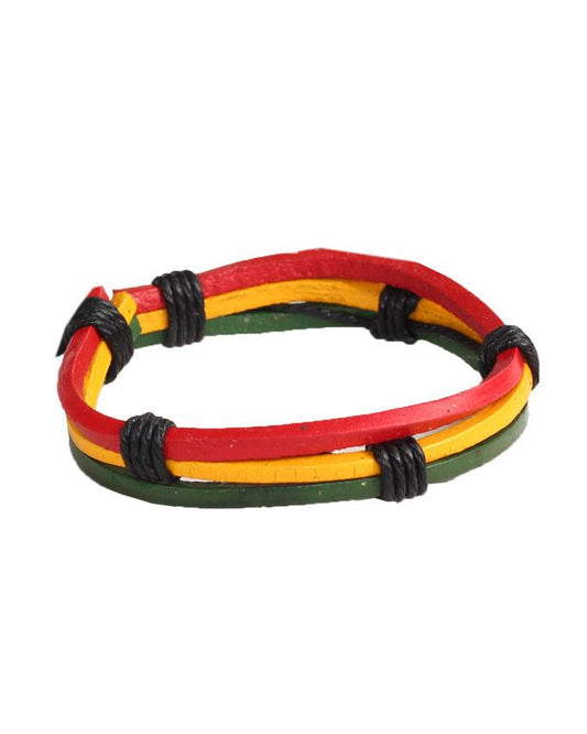 Gradient Style Ghana National Flag Hand Woven Bracelet - Obeezi.com
