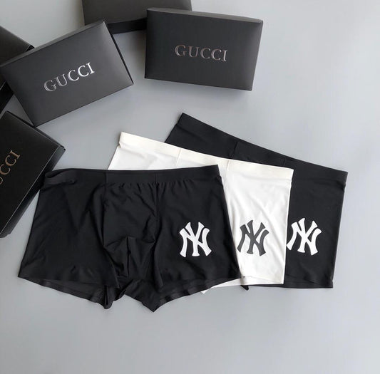 Guc Classic 3 In 1 Comfortable Body-Suited Black And White Men's Boxers - Obeezi.com