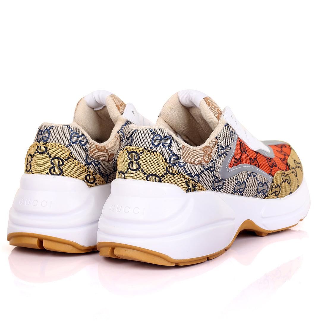 Guc Double G All Round Logo Designed Multi-Coloured Sneakers - Obeezi.com