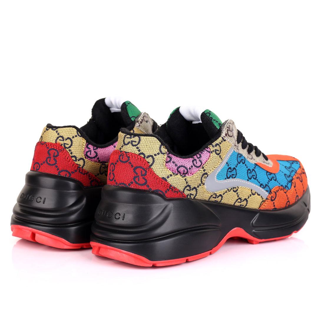 Guc Multi-Coloured Double G All Round Logo Designed Sneakers - Obeezi.com