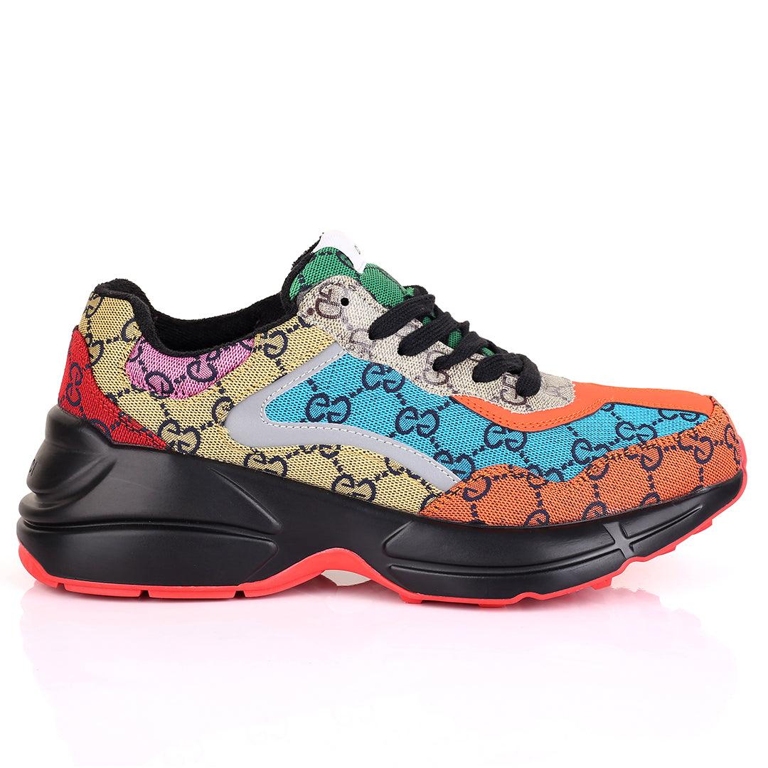 Guc Multi-Coloured Double G All Round Logo Designed Sneakers - Obeezi.com
