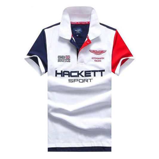 Hacket London Aston Martin Racing Polo Shirt- White - Obeezi