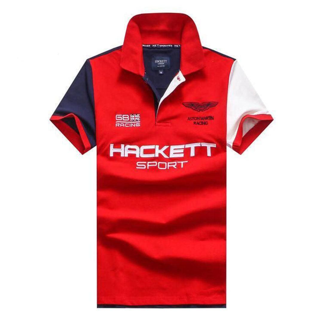 Hacket London Aston Martin Racing Red Polo Shirt - Obeezi
