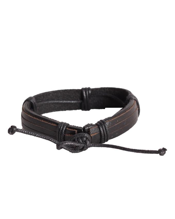 HAKBAHO CrossBlack Leather Bracelet - Obeezi.com
