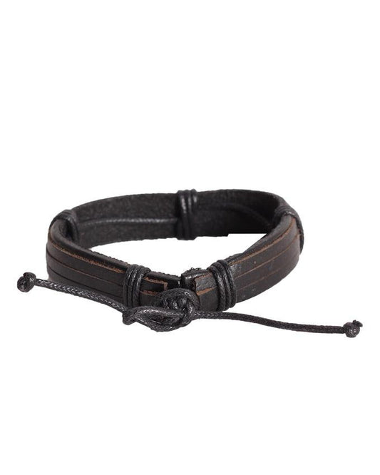 HAKBAHO CrossBlack Leather Bracelet - Obeezi.com