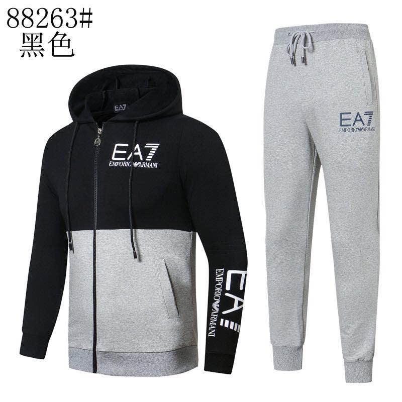 Hand Logo Design Black And Ash Tracksuit - Obeezi