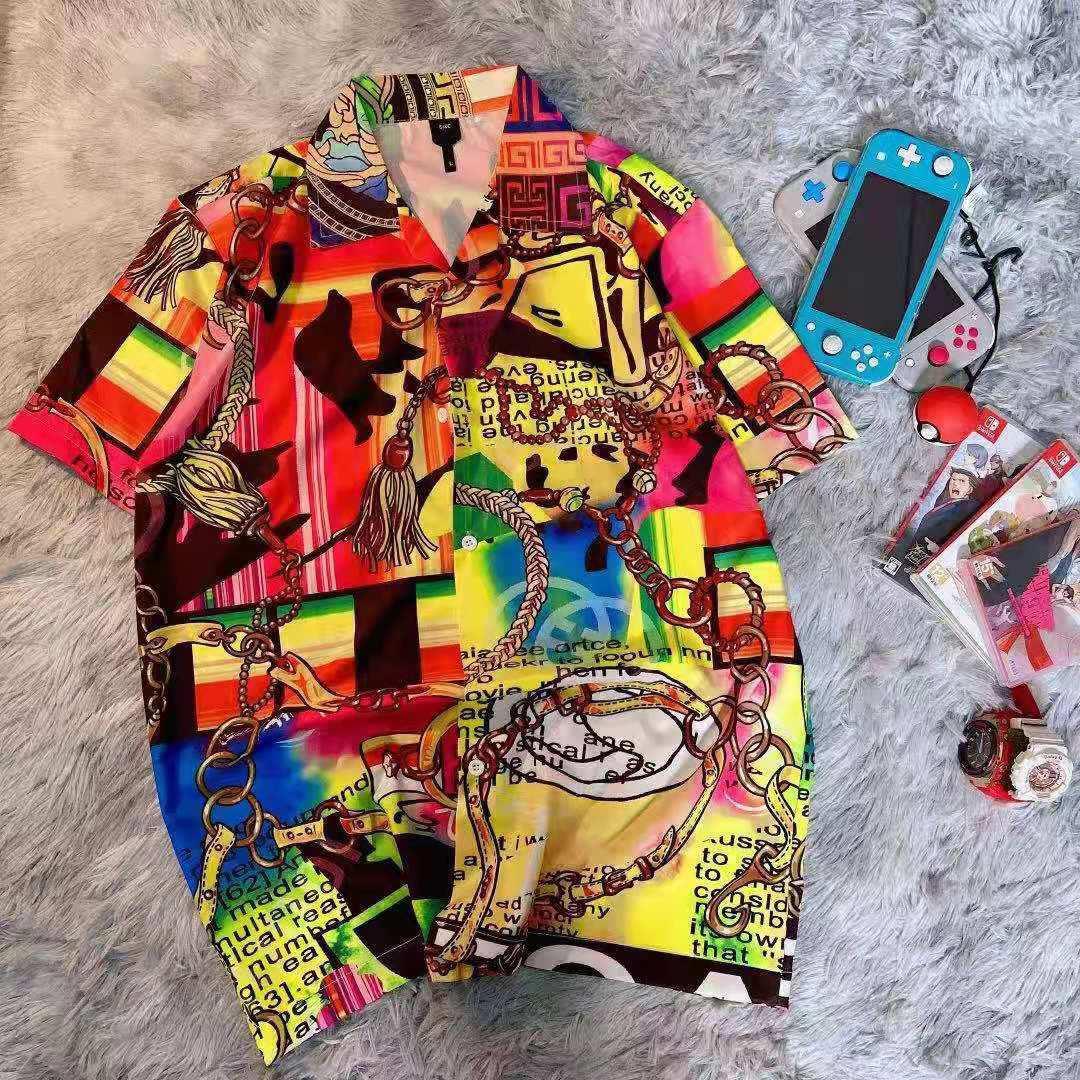 Hawaiian Graphic Write-Up Encrypted Designed Yellow Aloha Shirt - Obeezi.com