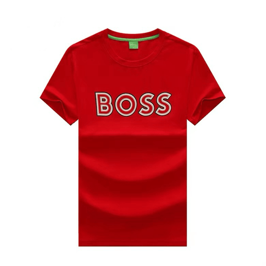 HB Breathable T-Shirt Printed White Logo Designed- Red - Obeezi.com