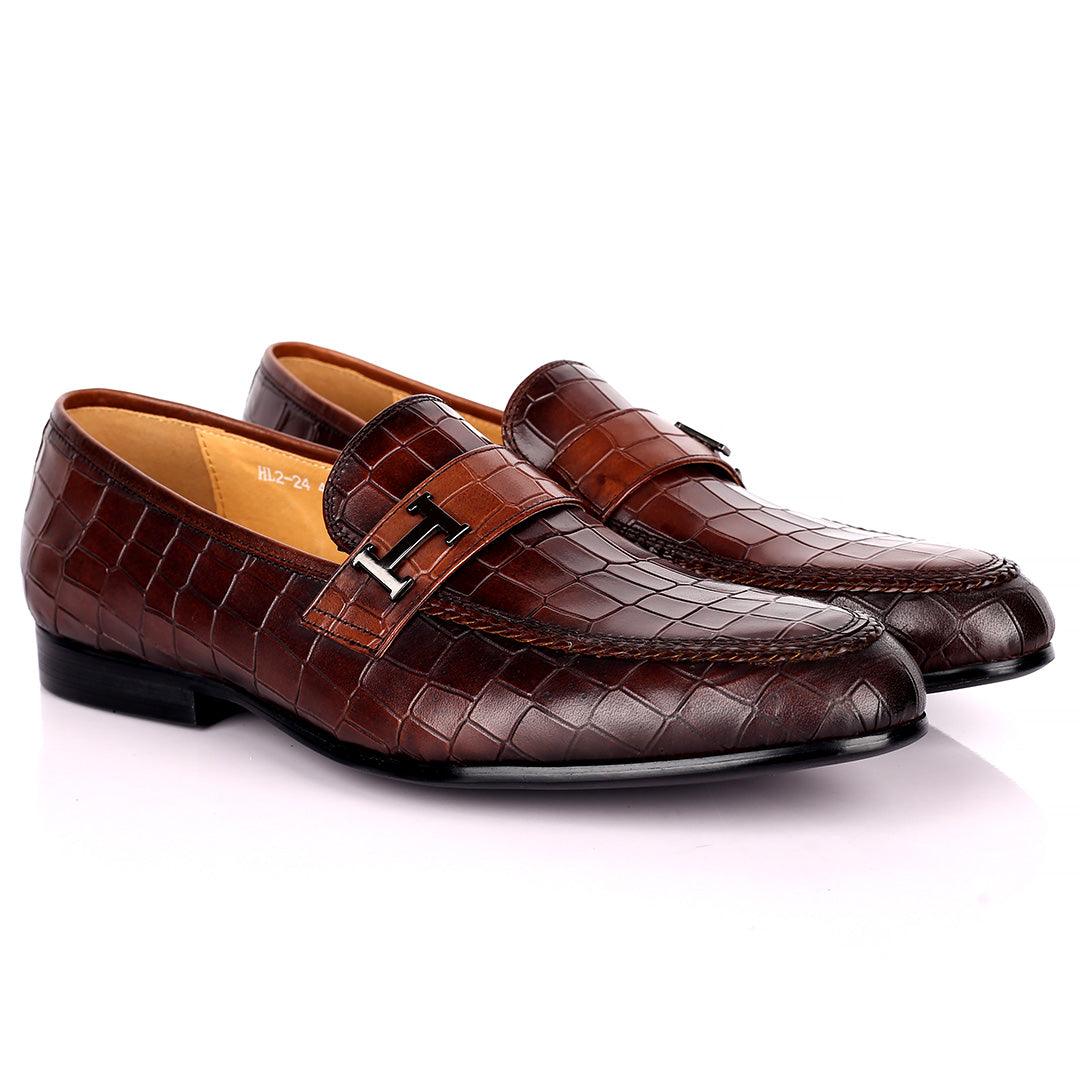 Herm Men's Paris Loafers Leather-Coffee - Obeezi.com
