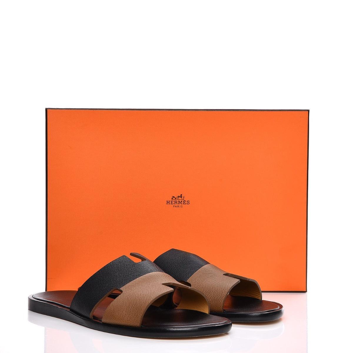 Hermes Epsom Bi Color Izmir Mens Sandals - Obeezi