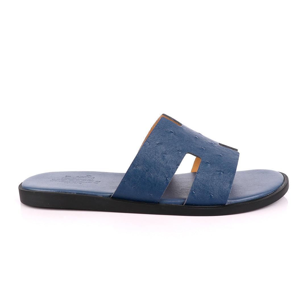 Hermes Men Slipper Oran Navy Blue - Obeezi
