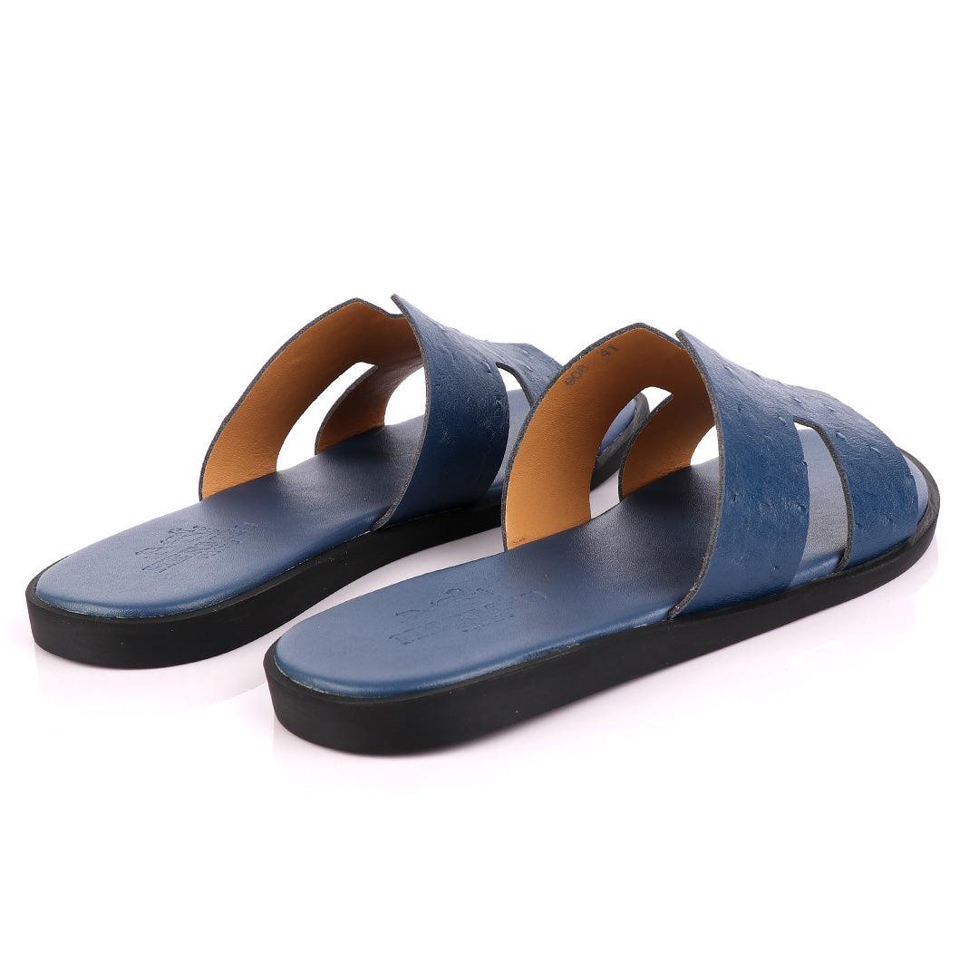 Hermes Men Slipper Oran Navy Blue - Obeezi