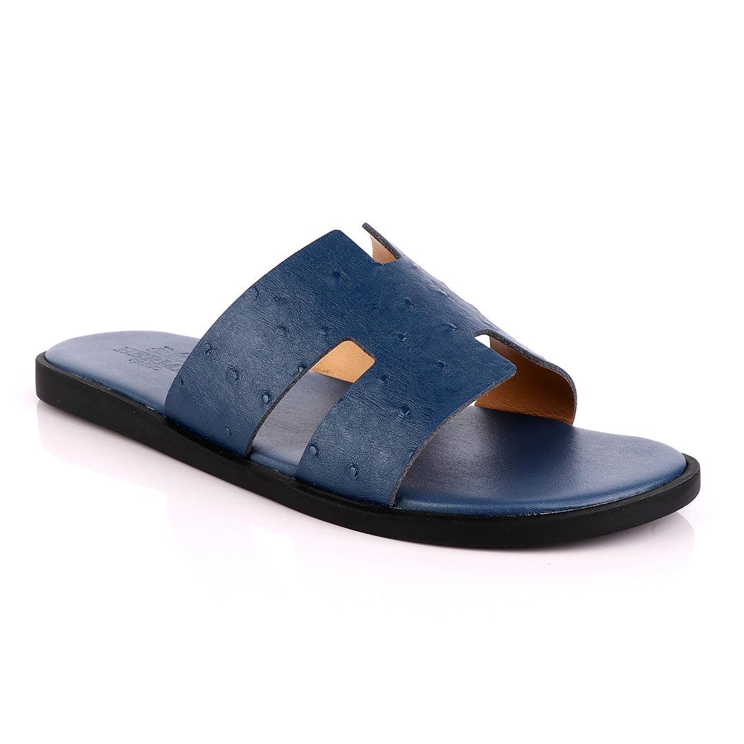 Hermes Men Slipper Oran Navy Blue - Obeezi