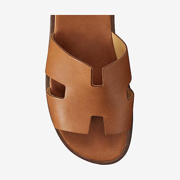 Hermes Paris Men Sandals Izmir Veau Brown - Obeezi