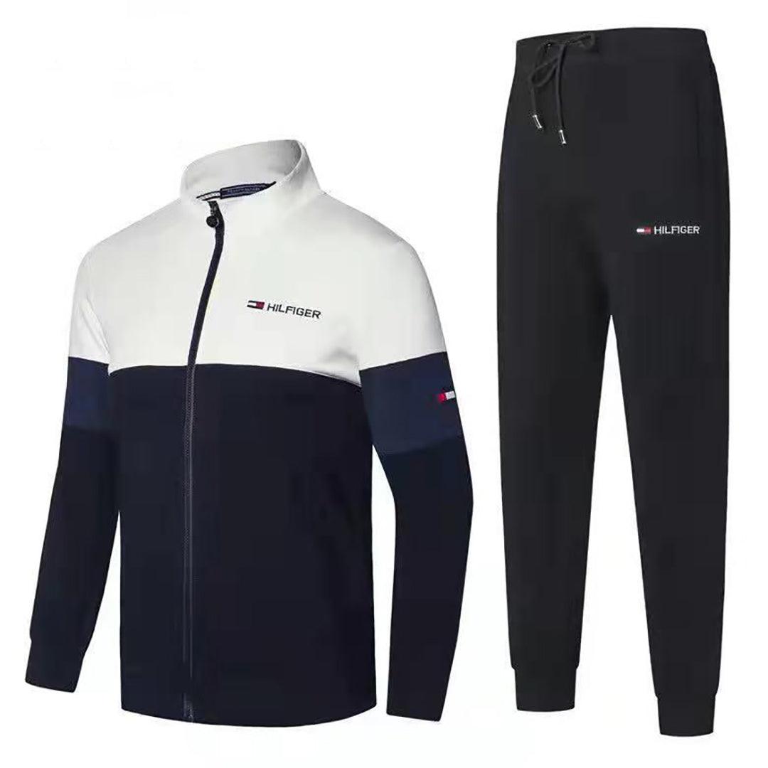 HF Branded Logo Designed Two Piece Cotton Designed Track Suit - Multi Coloured - Obeezi.com
