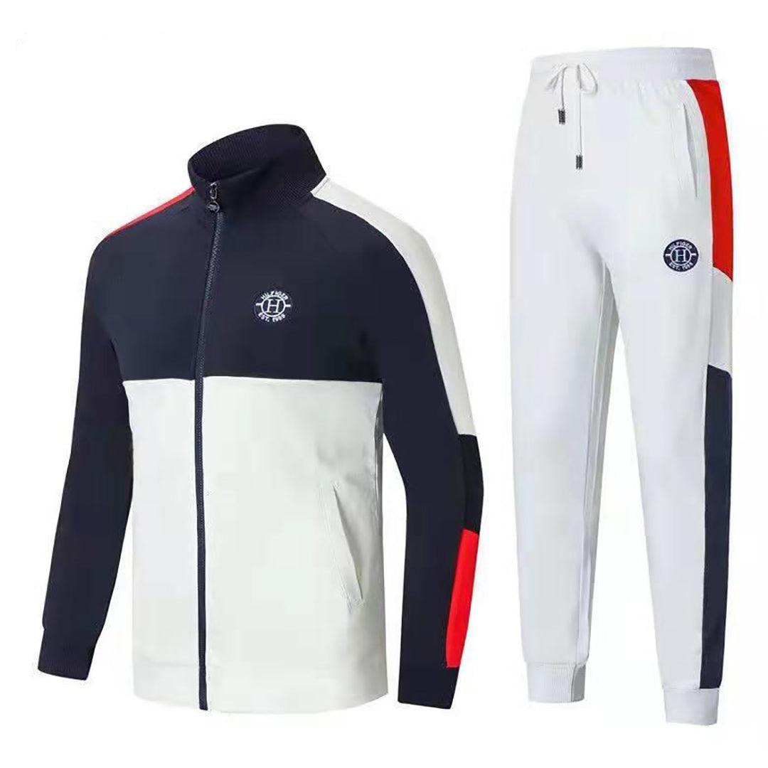 HF Multi Coloured Logo Designed Two Piece Cotton Designed Track Suit - Obeezi.com