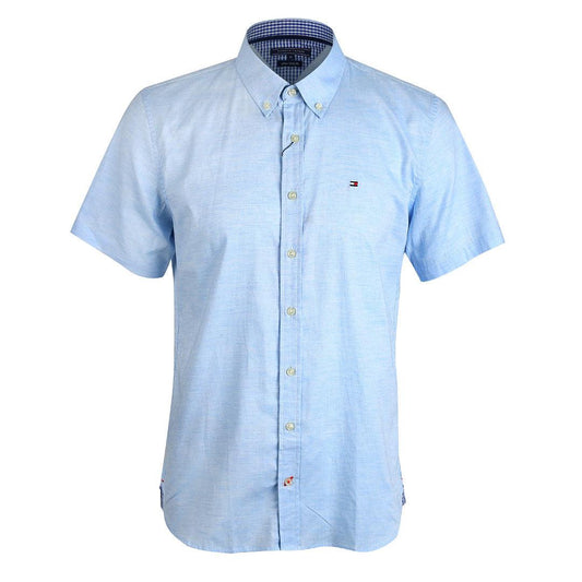 HIF Camp Collar Short Sleeve Shirt- Sky Blue - Obeezi.com