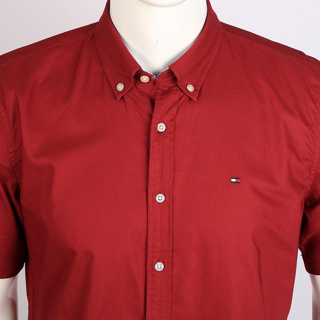 HIF Camp Collar Short Sleeve Shirt- Wine - Obeezi.com