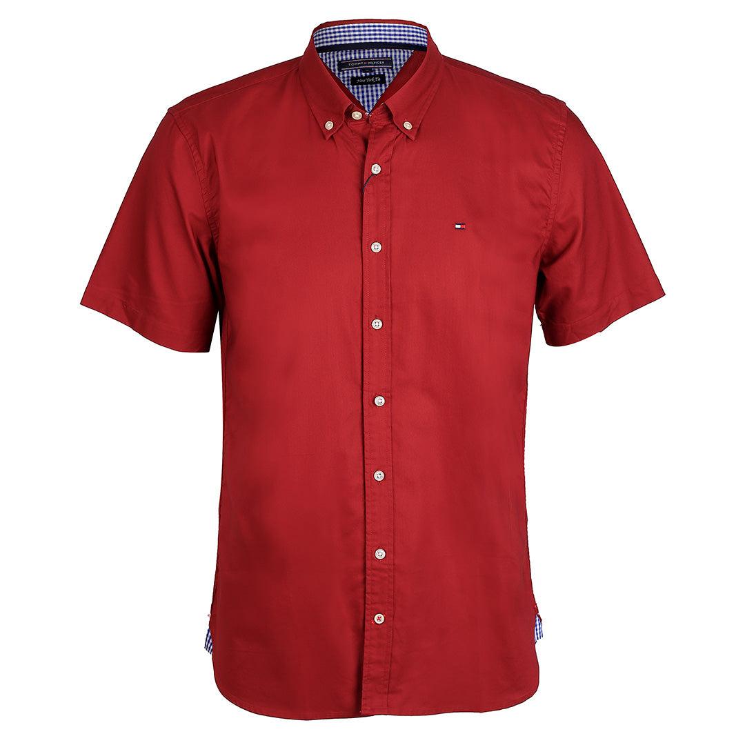 HIF Camp Collar Short Sleeve Shirt- Wine - Obeezi.com