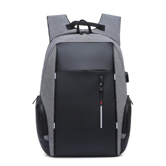 High Capacity BackPack With USB Charging Port- Black/Ash - Obeezi.com