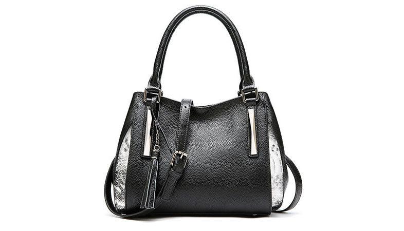 High quality Genuine Leather Black fashion handbags - Obeezi.com