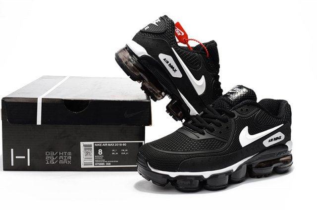 High Quality Off White x N A Max 90 KPU Black White Athletic Running Sneakers - Obeezi