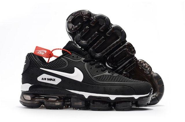 High Quality Off White x N A Max 90 KPU Black White Athletic Running Sneakers - Obeezi