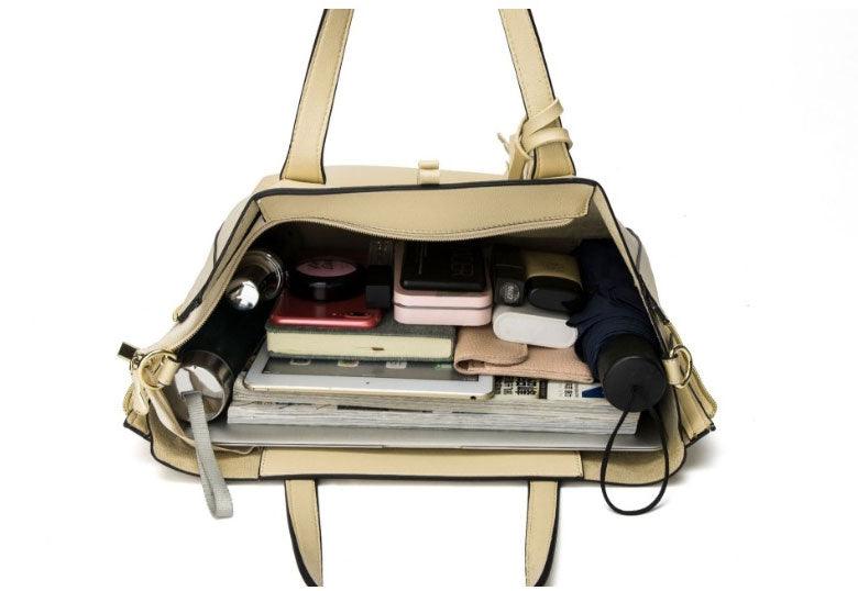 High Quality PU Leather Fashion Elegant Fringe Handbag - Apricot - Obeezi.com