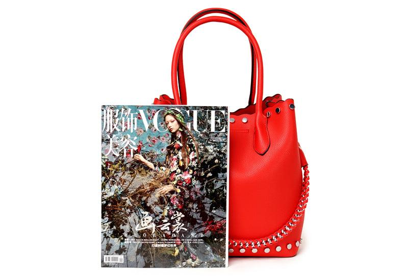 High Quality Round Shape Women Leather Blue 2 In 1 Sets Fashion Style handbag - Obeezi.com