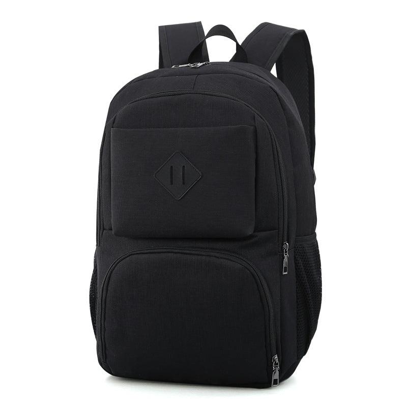 Hiking Canvas Large Capacity Backpack- Black - Obeezi.com