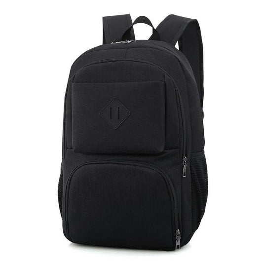 Hiking Canvas Large Capacity Backpack- Black - Obeezi.com