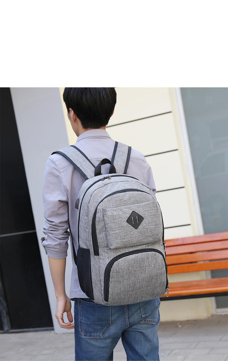 Hiking Canvas Large Capacity Backpack- Black - Obeezi.com